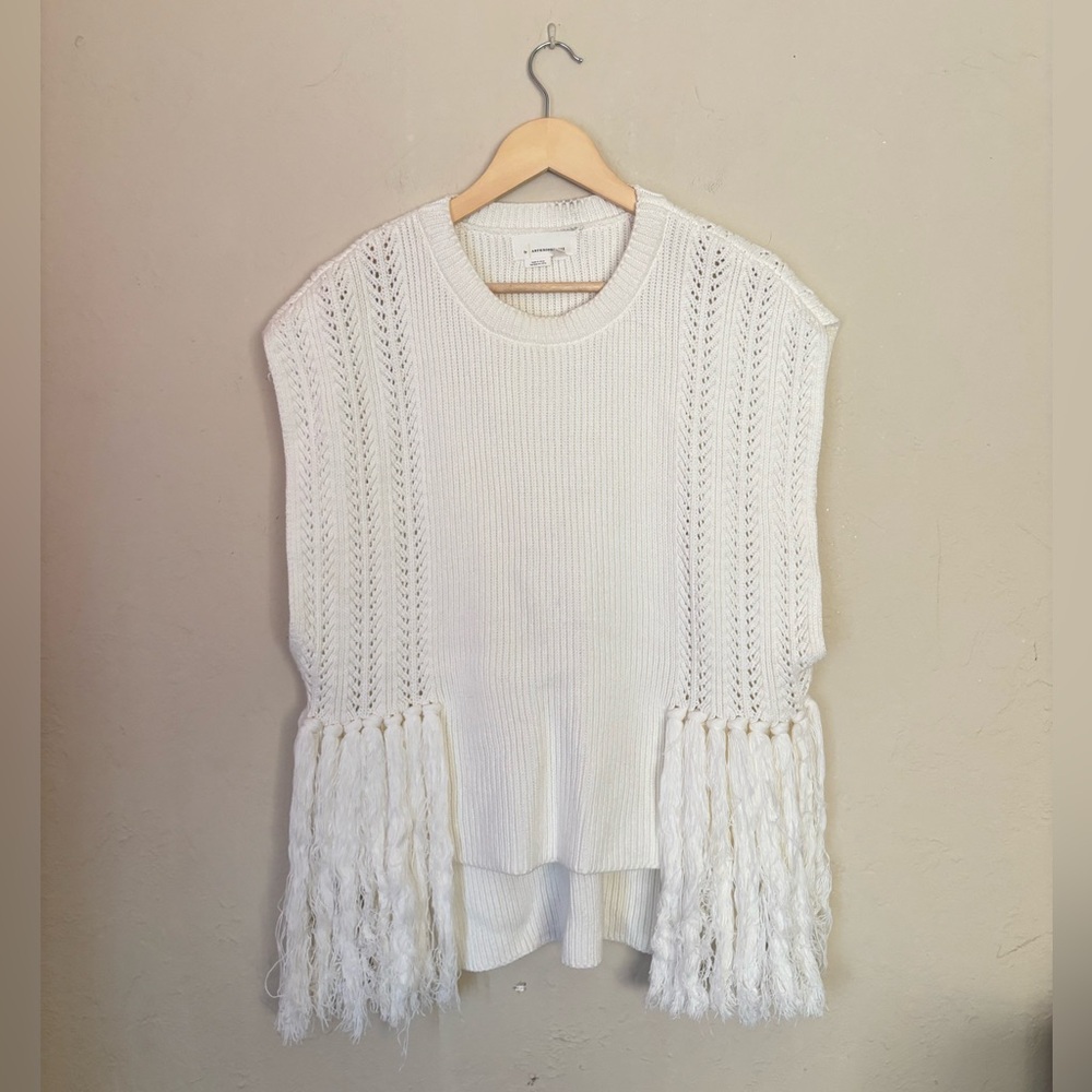 ANTHROPOLOGIE WHITE SWEATER